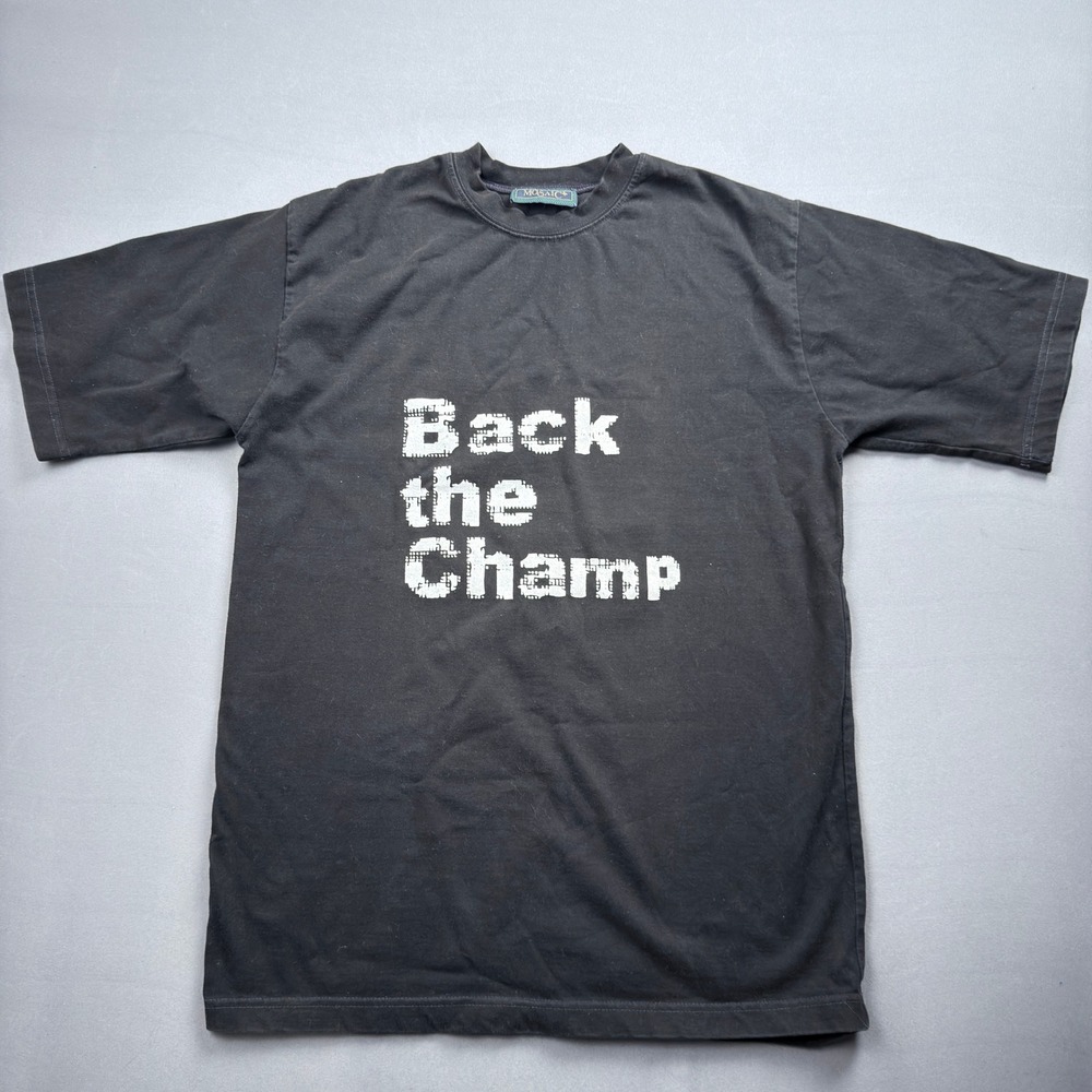 Back The Champ Graphic T Shirt Mosaic Black‎ Medium Large Tee
